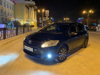 1 899 р. Дефлектор капота CA-Plastiс  Toyota Auris  E150 (2010-2012) хэтчбэк 5 дв. рестайлинг (Classic черный, Без надписи)  с доставкой в г. Королёв. Увеличить фотографию 2