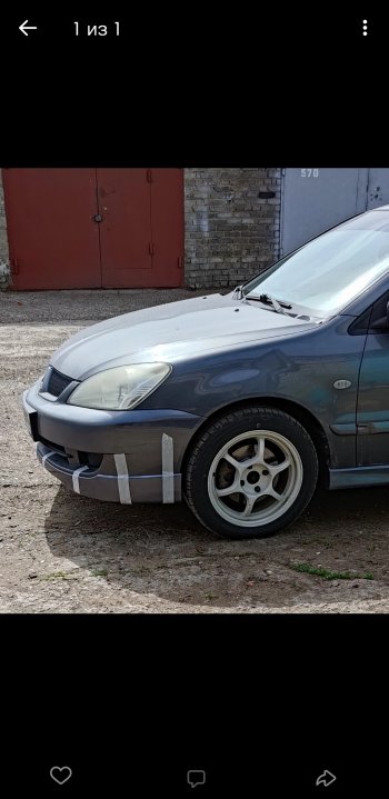 5 749 р. Накладка переднего бампера Sport 2.0  Mitsubishi Lancer  9 (2005-2009) 2-ой рестайлинг седан, 2-ой рестайлинг универсал (Неокрашенная)  с доставкой в г. Королёв. Увеличить фотографию 2