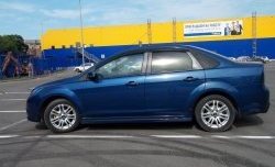 4 199 р. Пороги накладки FT Ford Focus 2 универсал рестайлинг (2007-2011) (Неокрашенные)  с доставкой в г. Королёв. Увеличить фотографию 4