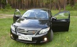 699 р. Комплект ресничек на фары Sport  Toyota Corolla  E150 (2006-2010) седан дорестайлинг (Неокрашенные)  с доставкой в г. Королёв. Увеличить фотографию 2