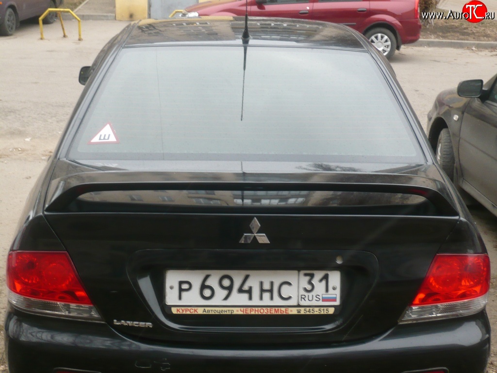 3 999 р. Средний спойлер 2.0 стандарт  Mitsubishi Lancer  9 (2003-2009) 1-ый рестайлинг седан, 2-ой рестайлинг седан (Без места под стоп-сигнал, Неокрашенный)  с доставкой в г. Королёв