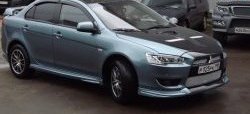 31 799 р. Пластиковый капот Evo Mitsubishi Lancer 10 CY седан рестайлинг (2011-2017) (Неокрашенный)  с доставкой в г. Королёв. Увеличить фотографию 8