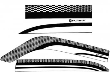 Дефлектора окон CA-Plastic ГАЗ 31105  Волга (2003-2009) Волга дорестайлинг, рестайлинг (, Без хром.молдинга)