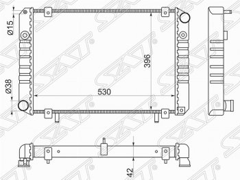 7 199 р. Радиатор двигателя SAT (трубчатый, МКПП, без кондиционера) ГАЗ Баргузин 2217 автобус дорестайлинг (1998-2002)  с доставкой в г. Королёв. Увеличить фотографию 1