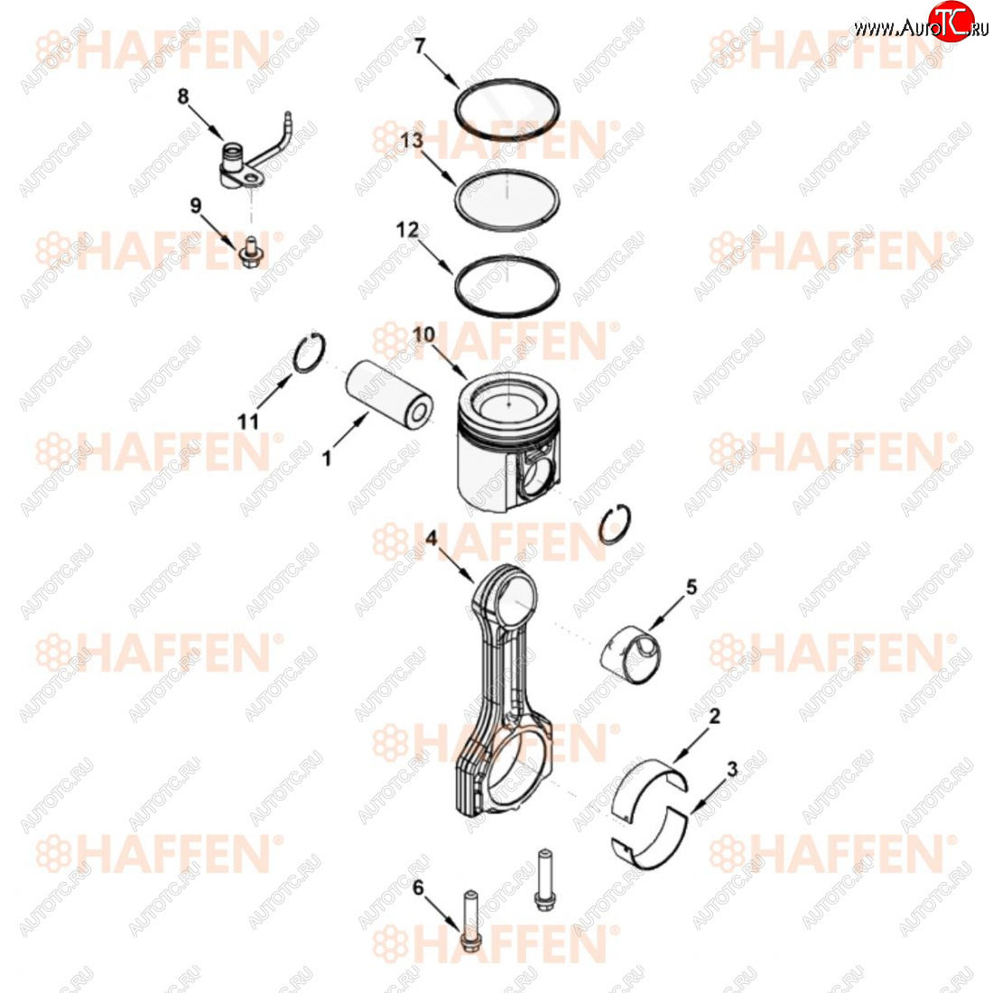 5 399 р. Комплект вкладышей шатунных (оригинал) ISF 2.8 HAFFEN ГАЗ Соболь 2217 автобус дорестайлинг  (1998-2002)  с доставкой в г. Королёв