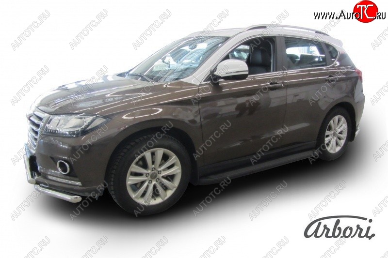 11 609 р. Порожки для ног Arbori Optima Black Haval H2 (2014-2021)  с доставкой в г. Королёв