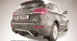 Защита заднего бампера диаметром 57 мм с изгибом Slitkoff Haval (Хавал) H2 (Н2) (2014-2021)