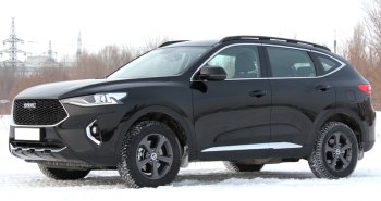 11 849 р. Рейлинги крыши АПС  Haval F7 (2018-2024)  дорестайлинг, рестайлинг (Серебристые, без поперечин)  с доставкой в г. Королёв. Увеличить фотографию 2