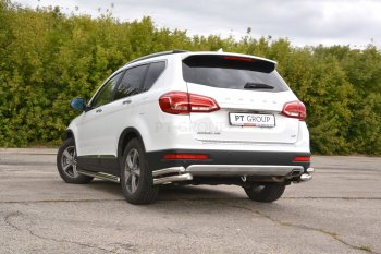 25 999 р. Защита порогов из трубы Ø63 Petroil Tuning Haval H6 (2013-2020) (Нержавеющая полированная сталь)  с доставкой в г. Королёв. Увеличить фотографию 2