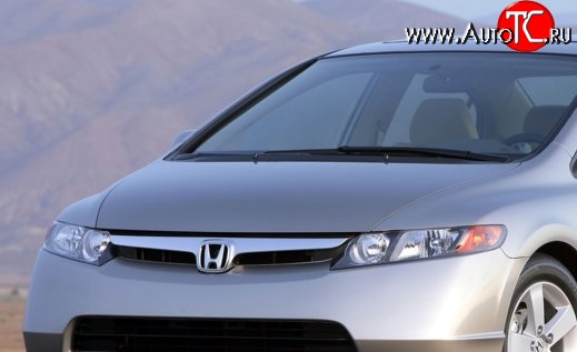 10 799 р. Пластиковый капот Standart Honda Civic FD седан дорестайлинг (2005-2008)  с доставкой в г. Королёв