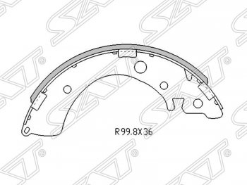 Колодки тормозные задние SAT Honda Civic EJ,EK,EM седан дорестайлинг (1995-1998)