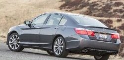 3 499 р. Лип спойлер Сабля Honda Accord CR седан дорестайлинг (2013-2016) (Неокрашенный)  с доставкой в г. Королёв. Увеличить фотографию 3