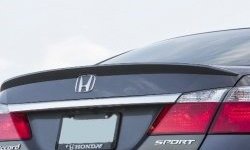 3 499 р. Лип спойлер Сабля Honda Accord CR седан дорестайлинг (2013-2016) (Неокрашенный)  с доставкой в г. Королёв. Увеличить фотографию 5