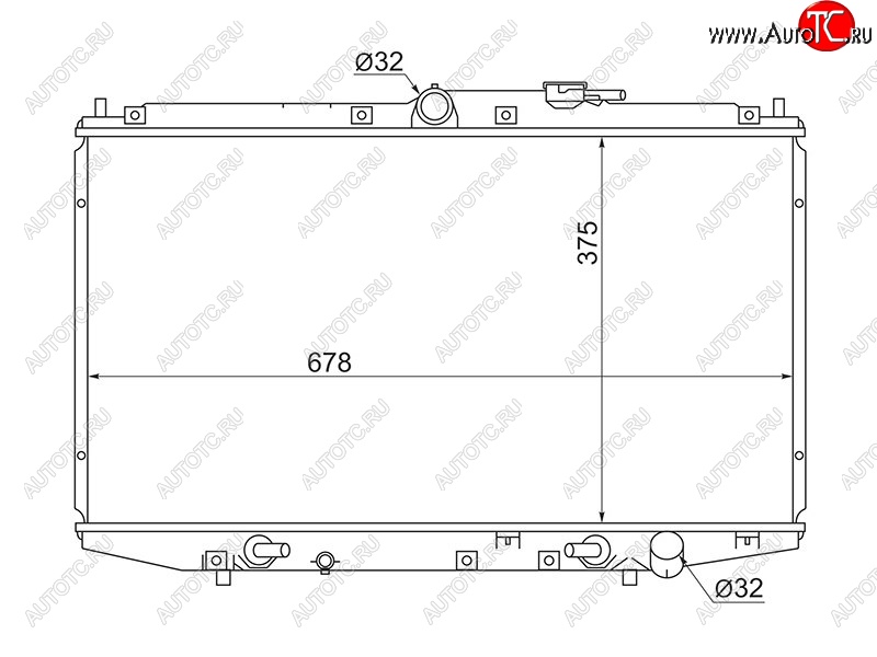 7 649 р. Радиатор двигателя SAT (пластинчатый, МКПП/АКПП, F23A 2.3)  Honda Avancier (1999-2003)  с доставкой в г. Королёв