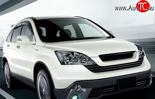 2 399 р. Решётка радиатора M-VRS Honda CR-V RE1,RE2,RE3,RE4,RE5,RE7 дорестайлинг (2007-2010) (Неокрашенная)  с доставкой в г. Королёв