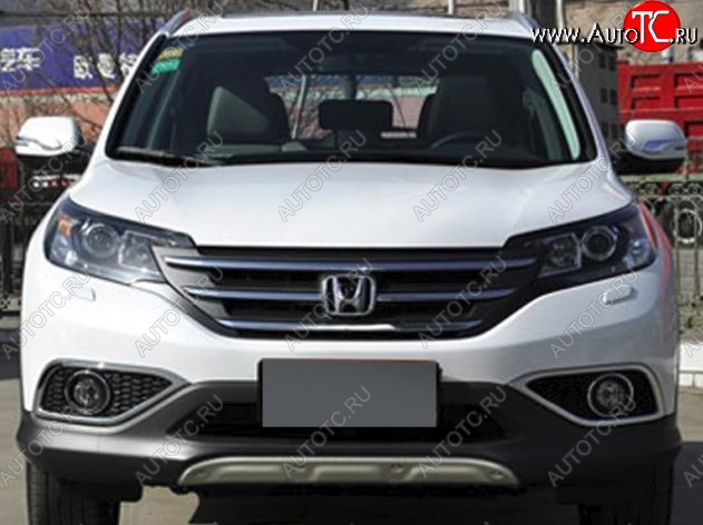 9 749 р. Накладка на передний бампер CT Honda CR-V RM1,RM3,RM4 дорестайлинг (2012-2015) (Неокрашенная)  с доставкой в г. Королёв