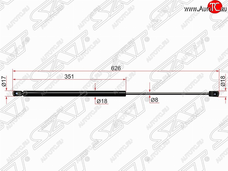 959 р. Газовый упор крышки багажника SAT  Honda CR-V  RM1,RM3,RM4 (2012-2018) дорестайлинг, рестайлинг  с доставкой в г. Королёв