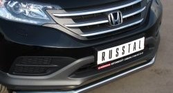 16 899 р. Одинарная защита переднего бампера диаметром 63 мм SLITKOFF Honda CR-V RM1,RM3,RM4 дорестайлинг (2012-2015)  с доставкой в г. Королёв. Увеличить фотографию 2