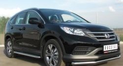 16 899 р. Одинарная защита переднего бампера диаметром 63 мм SLITKOFF Honda CR-V RM1,RM3,RM4 дорестайлинг (2012-2015)  с доставкой в г. Королёв. Увеличить фотографию 4