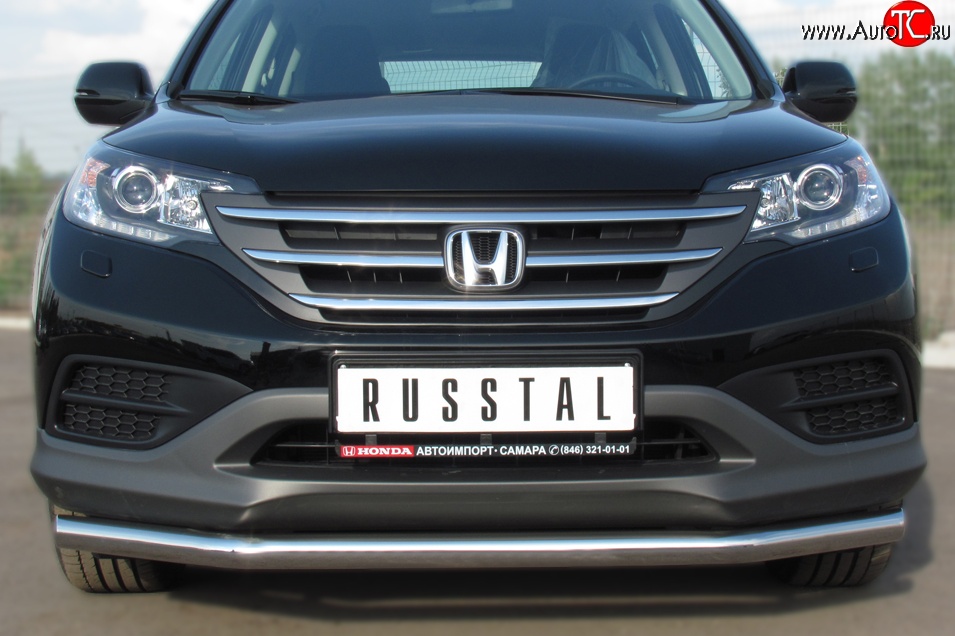 16 899 р. Одинарная защита переднего бампера диаметром 63 мм SLITKOFF Honda CR-V RM1,RM3,RM4 дорестайлинг (2012-2015)  с доставкой в г. Королёв