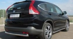 14 849 р. Защита порогов из круглой трубы диаметром 63 мм Russtal Honda CR-V RM1,RM3,RM4 дорестайлинг (2012-2015) (Защита порогов с со скосами на торцах (вариант 1))  с доставкой в г. Королёв. Увеличить фотографию 4