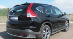 15 899 р. Защита заднего бампера (Ø42 мм с уголками, нержавейка) SLITKOFF Honda CR-V RM1,RM3,RM4 дорестайлинг (2012-2015)  с доставкой в г. Королёв. Увеличить фотографию 4