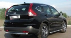 11 699 р. Одинарная защита заднего бампера из трубы диаметром 63 мм SLITKOFF Honda CR-V RM1,RM3,RM4 дорестайлинг (2012-2015)  с доставкой в г. Королёв. Увеличить фотографию 4