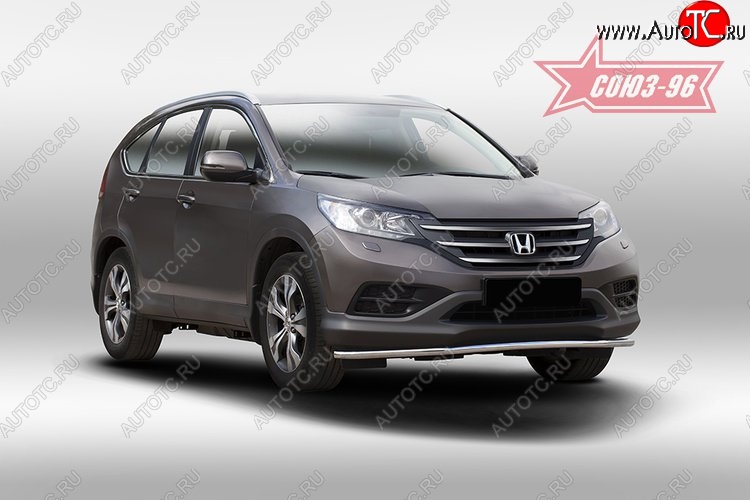 11 384 р. Защита переднего бампера одинарная Souz-96 (d42) Honda CR-V RM1,RM3,RM4 дорестайлинг (2012-2015)  с доставкой в г. Королёв