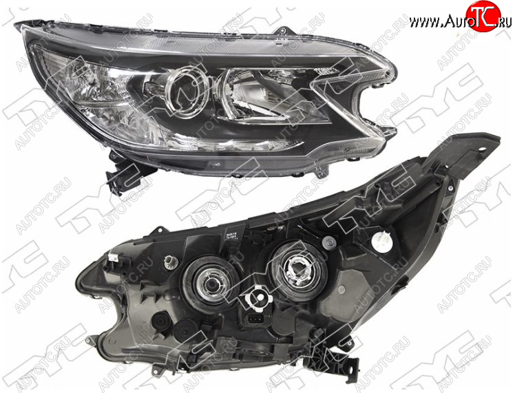 6 999 р. Правая фара передняя TYC Honda CR-V RM1,RM3,RM4 дорестайлинг (2012-2015) (Галоген, с электрокорректором)  с доставкой в г. Королёв