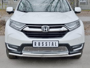 1 799 р. Решетка радиатора Russtal (лист) Honda CR-V RW,RT дорестайлинг (2016-2020) (Неокрашенная)  с доставкой в г. Королёв. Увеличить фотографию 3