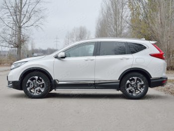 24 649 р. Широкая защита порогов с листом SLITKOFF  Honda CR-V  RW,RT (2016-2020) дорестайлинг  с доставкой в г. Королёв. Увеличить фотографию 2