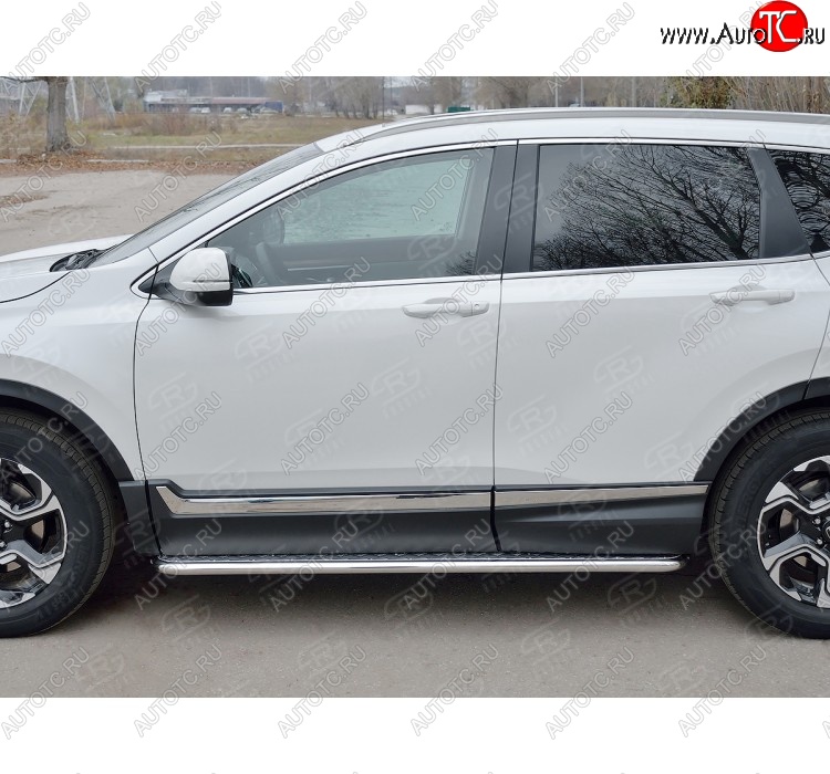 24 649 р. Широкая защита порогов с листом SLITKOFF  Honda CR-V  RW,RT (2016-2020) дорестайлинг  с доставкой в г. Королёв