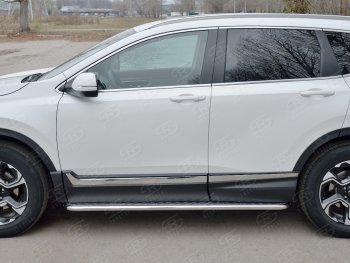 22 999 р. Широкая защита порогов SLITKOFF v2  Honda CR-V  RW,RT (2016-2020) дорестайлинг  с доставкой в г. Королёв. Увеличить фотографию 2