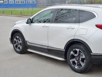 43 999 р. Широкая защита порогов из трубы диаметром 63 мм SLITKOFF v3  Honda CR-V  RW,RT (2016-2020) дорестайлинг  с доставкой в г. Королёв. Увеличить фотографию 3