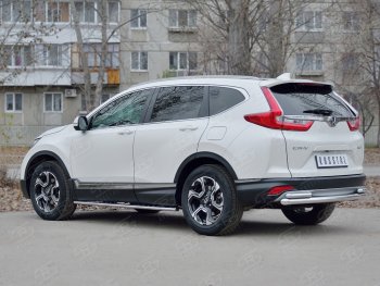 17 799 р. Защита заднего бампера (Ø63 и 42, дуги, нержавейка) SLITKOFF  Honda CR-V  RW,RT (2016-2020) дорестайлинг  с доставкой в г. Королёв. Увеличить фотографию 3