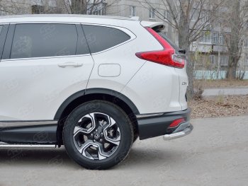 17 799 р. Защита заднего бампера (Ø63 и 42, дуги, нержавейка) SLITKOFF  Honda CR-V  RW,RT (2016-2020) дорестайлинг  с доставкой в г. Королёв. Увеличить фотографию 4