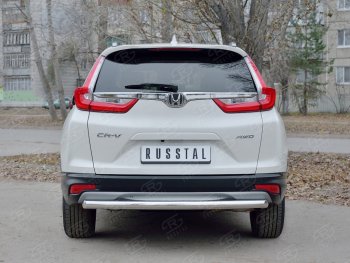 14 549 р. Защита заднего бампера (Ø63 мм, нержавейка) SLITKOFF Honda CR-V RW,RT дорестайлинг (2016-2020)  с доставкой в г. Королёв. Увеличить фотографию 2