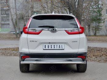 16 999 р. Защита заднего бампера (Ø63 мм, нержавейка) SLITKOFF Honda CR-V RW,RT дорестайлинг (2016-2020)  с доставкой в г. Королёв. Увеличить фотографию 2