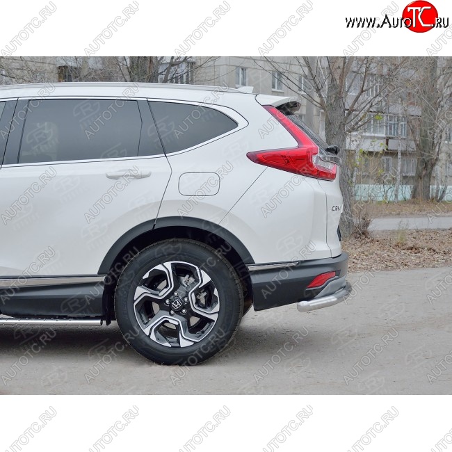 16 999 р. Защита заднего бампера (Ø63 мм, нержавейка) SLITKOFF Honda CR-V RW,RT дорестайлинг (2016-2020)  с доставкой в г. Королёв