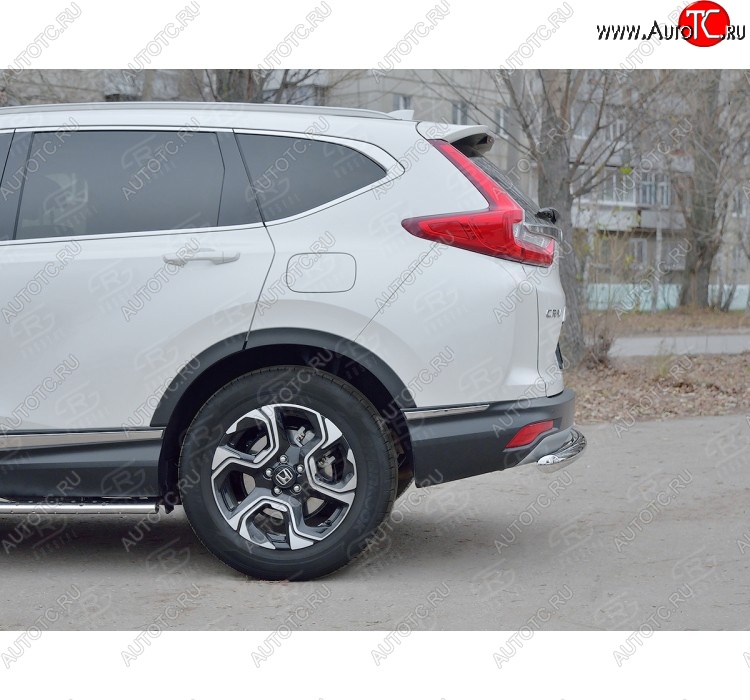 14 549 р. Защита заднего бампера (Ø63 мм, нержавейка) SLITKOFF Honda CR-V RW,RT дорестайлинг (2016-2020)  с доставкой в г. Королёв