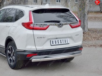 15 649 р. Защита заднего бампера (Ø75x42 мм, нержавейка) Russtal Honda CR-V RW,RT дорестайлинг (2016-2020)  с доставкой в г. Королёв. Увеличить фотографию 3