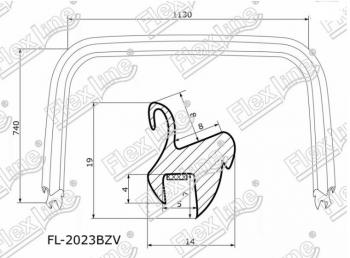 Молдинг лобового стекла FlexLine Honda (Хонда) CR-V (СР-В)  RD1,RD2,RD3 (1995-2001) RD1,RD2,RD3  дорестайлинг, рестайлинг