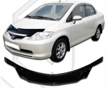 Дефлектор капота (D-6;7;8;9) CA-Plastiс exclusive Honda Fit Aria GD дорестайлинг седан (2002-2005)