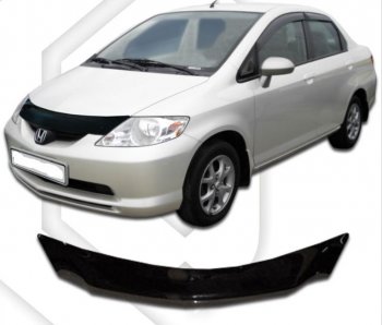 Дефлектор капота (D-6;7;8;9) CA-Plastic Honda Fit Aria GD дорестайлинг седан (2002-2005)