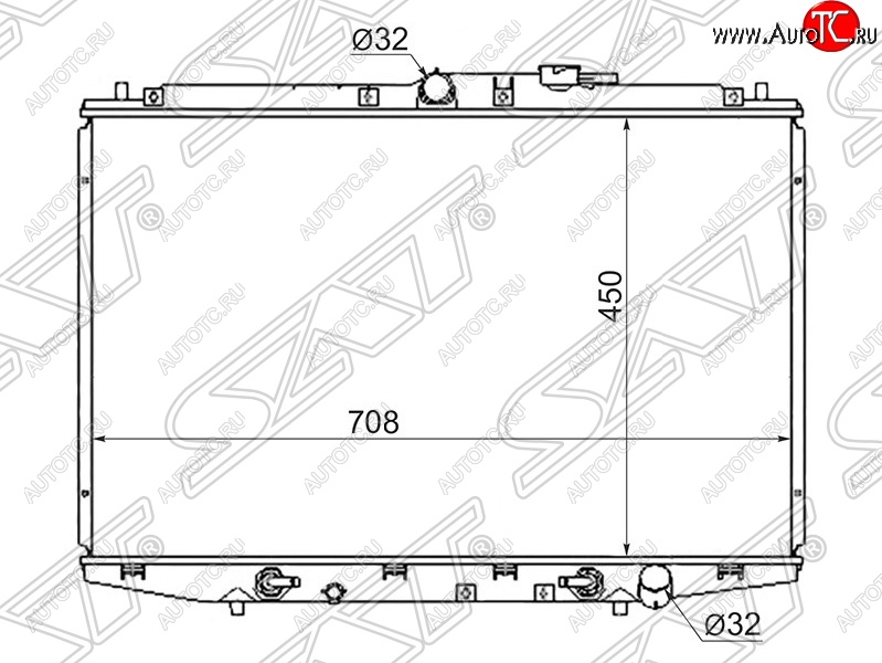 8 249 р. Радиатор двигателя SAT (пластинчатый, МКПП/АКПП) Honda Odyssey 1 (1994-1999)  с доставкой в г. Королёв