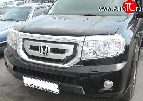 2 999 р. Дефлектор капота NovLine Honda Pilot YF4 дорестайлинг (2008-2011)  с доставкой в г. Королёв