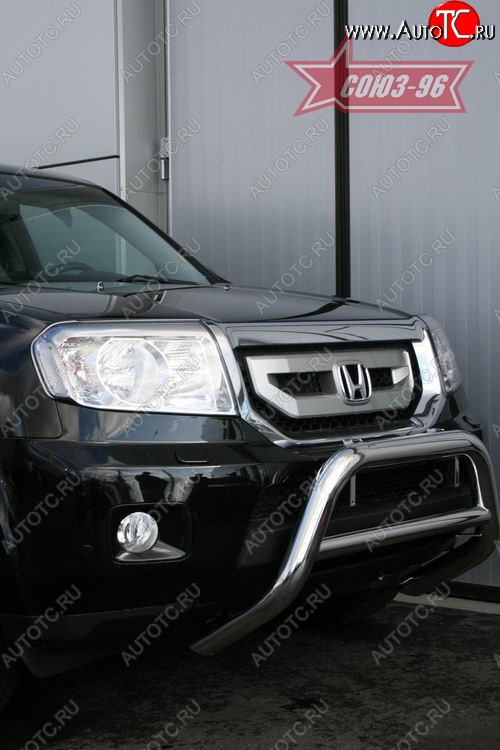 20 114 р. Защита переднего бампера Souz-96 (d76) Honda Pilot YF4 дорестайлинг (2008-2011)  с доставкой в г. Королёв