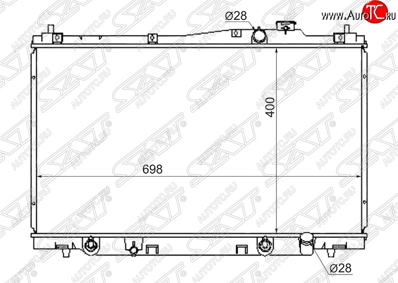 7 249 р. Радиатор двигателя SAT (пластинчатый, МКПП/АКПП)  Honda Stream ( 1 RN1,RN3,  1 RN2,RN4, RN1, RN3, RN5) (2000-2006)  дорестайлинг, рестайлинг  с доставкой в г. Королёв