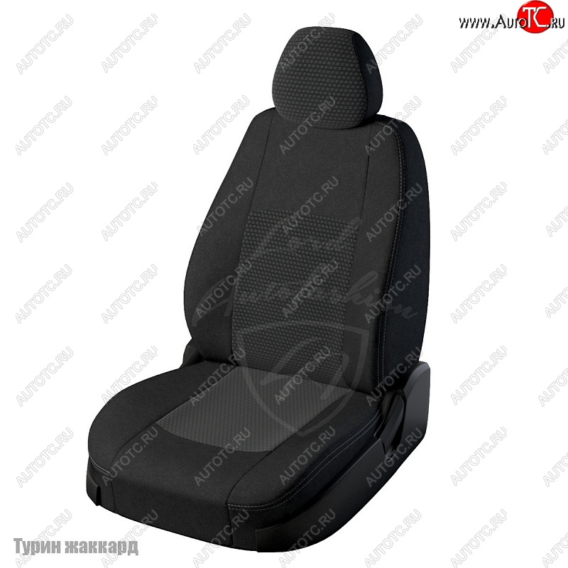 4 699 р. Чехлы для сидений Lord Autofashion Турин (жаккард) Hyundai Accent седан ТагАЗ (2001-2012) (Черный, вставка Мокка)  с доставкой в г. Королёв