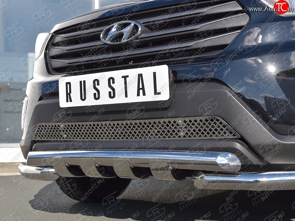 2 989 р. Решетка радиатора Russtal Hyundai Creta GS дорестайлинг (2015-2019)  с доставкой в г. Королёв